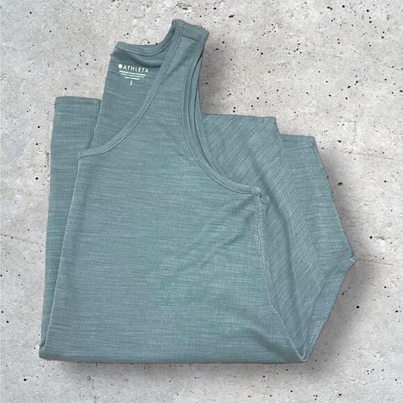 Athleta Women's Light Gray Stripes Sleeveless Breezy Tank Top Size Small - Picture 7 of 7